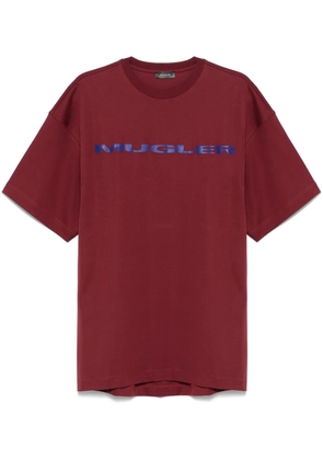 Mugler logo-appliqué T-shirt - Red