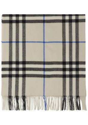 Burberry wide check cashmere scarf - Neutrals