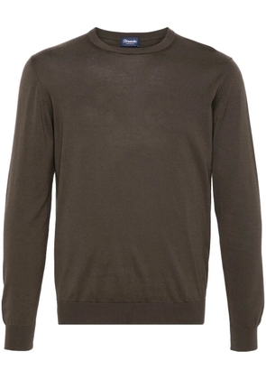 Drumohr fine-knit cotton jumper - Brown