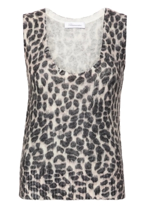 Blumarine leopard-print tank top - Neutrals