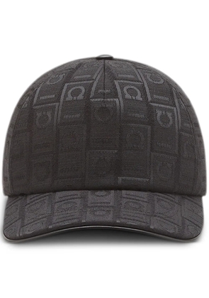 Ferragamo Gancini-monogram baseball cap - Black