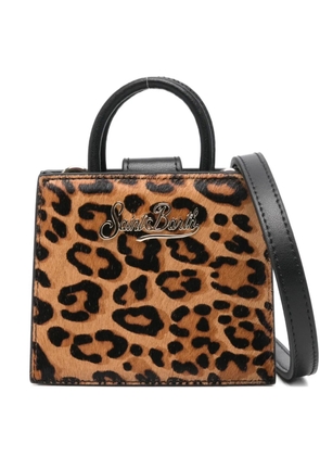 MC2 Saint Barth mini Shop leopard-print tote bag - Black
