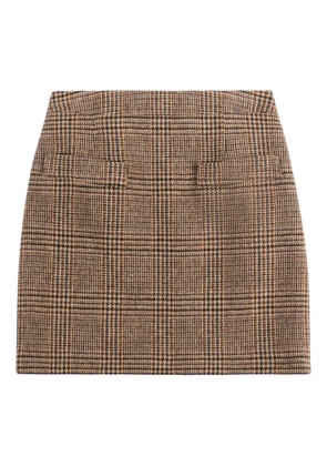 Fay checked mini skirt - Brown