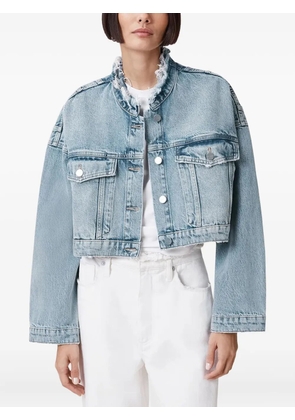 AllSaints Sonny frayed-detail denim jacket - Blue