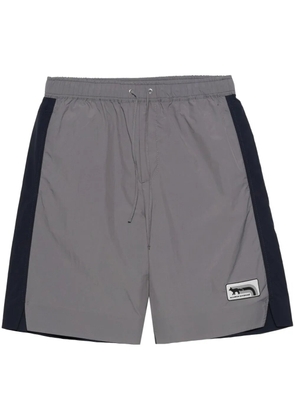 Maison Kitsuné colour-block track shorts - Blue