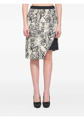 Ungaro animalier-print skirt - White