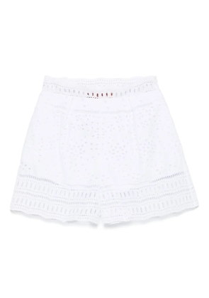 Ermanno Scervino broderie anglaise shorts - White