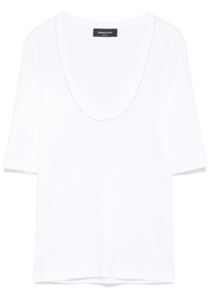 Fabiana Filippi beaded trim-detail top - White