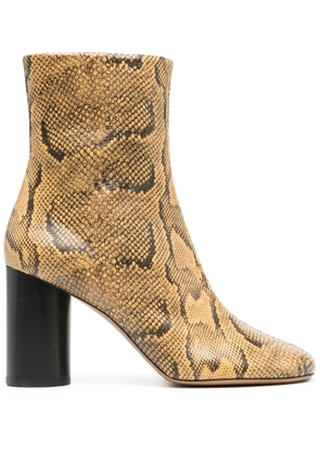 ISABEL MARANT Labee 90mm leather boots - Yellow