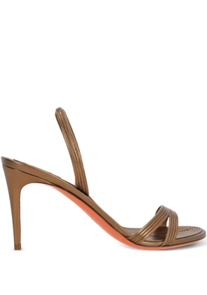 Santoni 85mm leather sandals - Gold