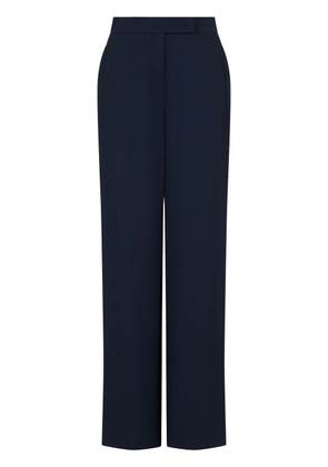 Emporio Armani high-waisted fine-ribbed trousers - Blue