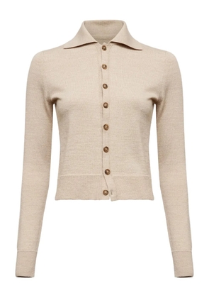 MM6 Maison Margiela spread-collar cardigan - Neutrals