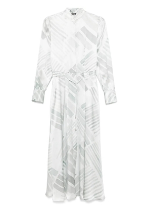 Kiton abstract-print maxi dress - Grey