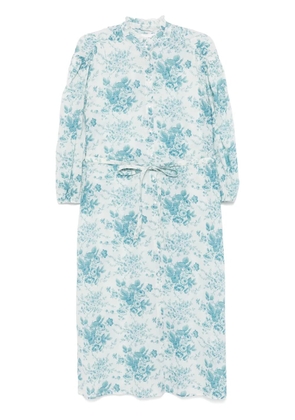 Antik Batik Cinz-print midi dress - Blue