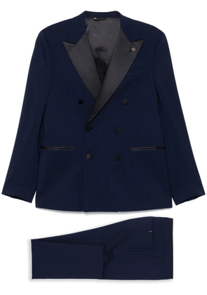 Manuel Ritz satin-trim suit - Blue