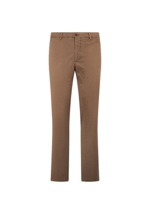 Moorer button-fastening chino trousers - Brown