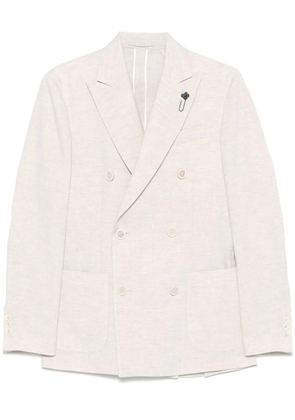 Lardini double-breasted blazer - Neutrals