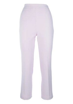Elisabetta Franchi logo-plaque crepe trousers - Pink