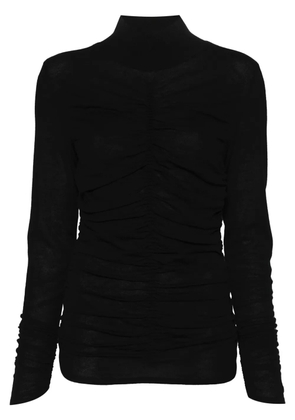 TWINSET gathered roll-neck sweater - Black