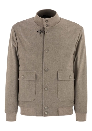 Fay wool shirt jacket - Neutrals