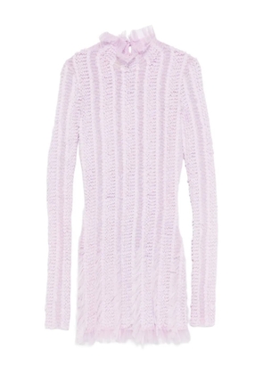 Roberta Einer Angel high-neck long-sleeve mini dress - Purple