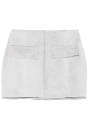 REMAIN shearling mini skirt - Grey