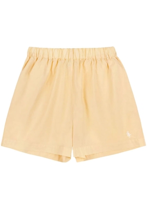 Sporty & Rich SRC elasticated-waist cotton shorts - Yellow