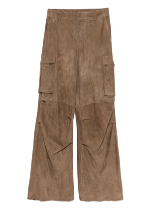 Salvatore Santoro suede cargo trousers - Brown