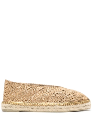 Castañer metallic-threading espadrilles - Gold