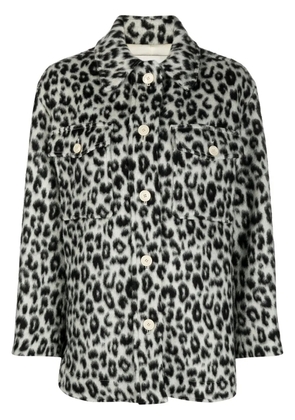 ISABEL MARANT Odelino leopard-print shirt jacket - White