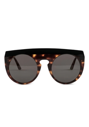 Gamine tortoiseshell geometric sunglasses - Black