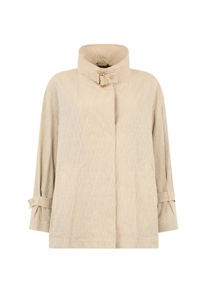 Moorer high-neck overcoat - Neutrals