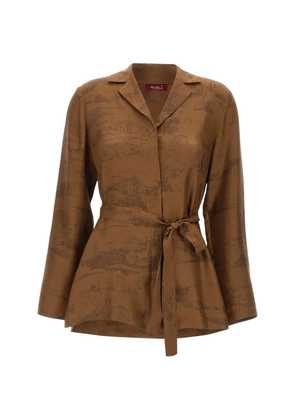 Max Mara Abituro printed shirt - Brown
