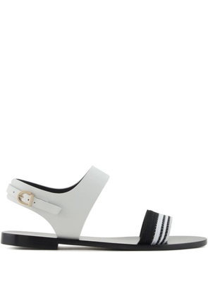 Giorgio Armani stripe-detail sandals - Black