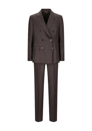 Lardini peak-lapels double-breasted suit - Brown
