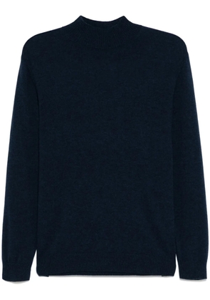 N.Peal Mayfair Turtle Neck jumper - Blue