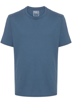Fedeli short-sleeve cotton T-shirt - Blue