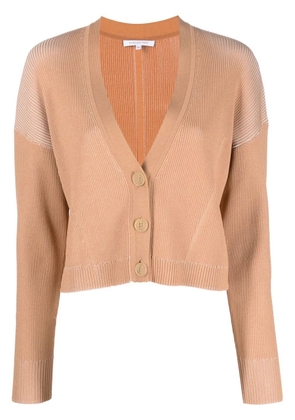 Patrizia Pepe ribbed knit V-neck cardigan - Neutrals