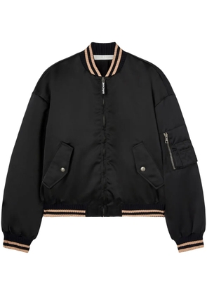 Palm Angels curved logo bomber jacket - Black