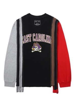 Needles patchwork long-sleeve T-shirt - Black