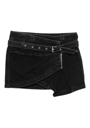 ISABEL MARANT Siyen belted zip-front denim skirt - Black