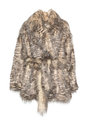 ENTIRE STUDIOS Juno tiger-print faux-fur coat - Neutrals