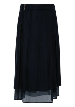Peserico pleated midi skirt - Blue