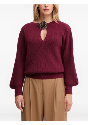 SIMONA CORSELLINI appliqué-detail sweater - Red