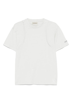 Carrer logo-embroidered T-shirt - Grey