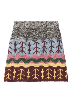 La DoubleJ Chalet knitted mini skirt - Grey