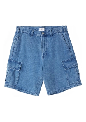 Obey button-fastening cargo-shorts - Blue