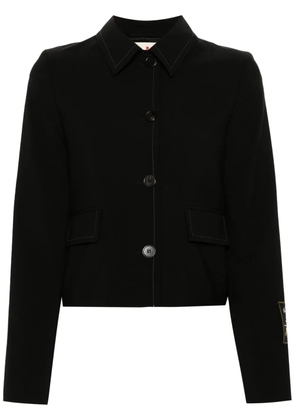 Marni contrast-stitching jacket - Black