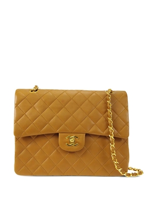 CHANEL Pre-Owned 1990 medium Double Flap shoulder bag - Neutrals