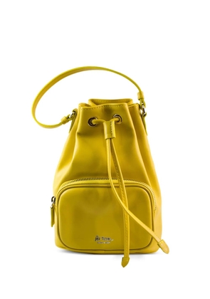 LA ROSE zip leather bucket bag - Yellow